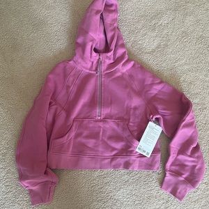 Lululemon scuba oversized 1/2 zip hoodie XS/S pink blossom nwt